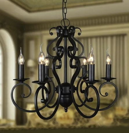 Lustre en fer forgé parfait pour la salle à manger