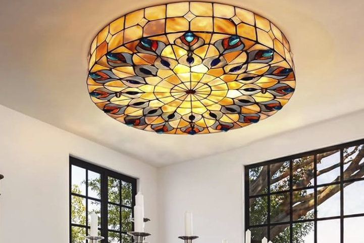 Lampe de plafond victorienne pour chambre à coucher