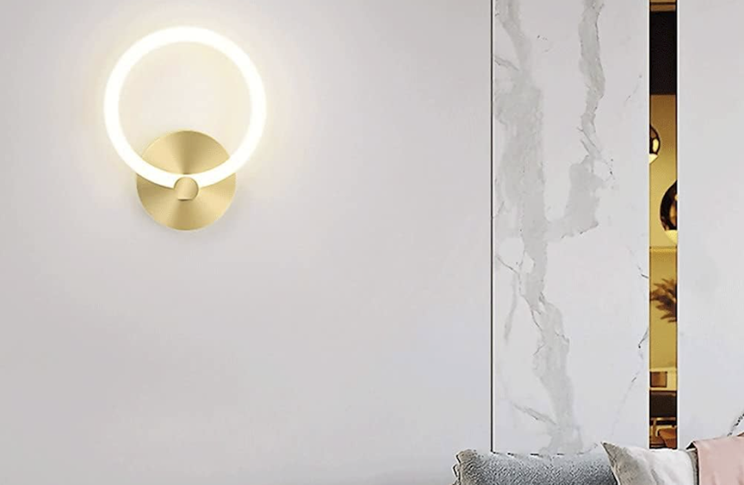 Lampe murale acrylique minimaliste avec anneau