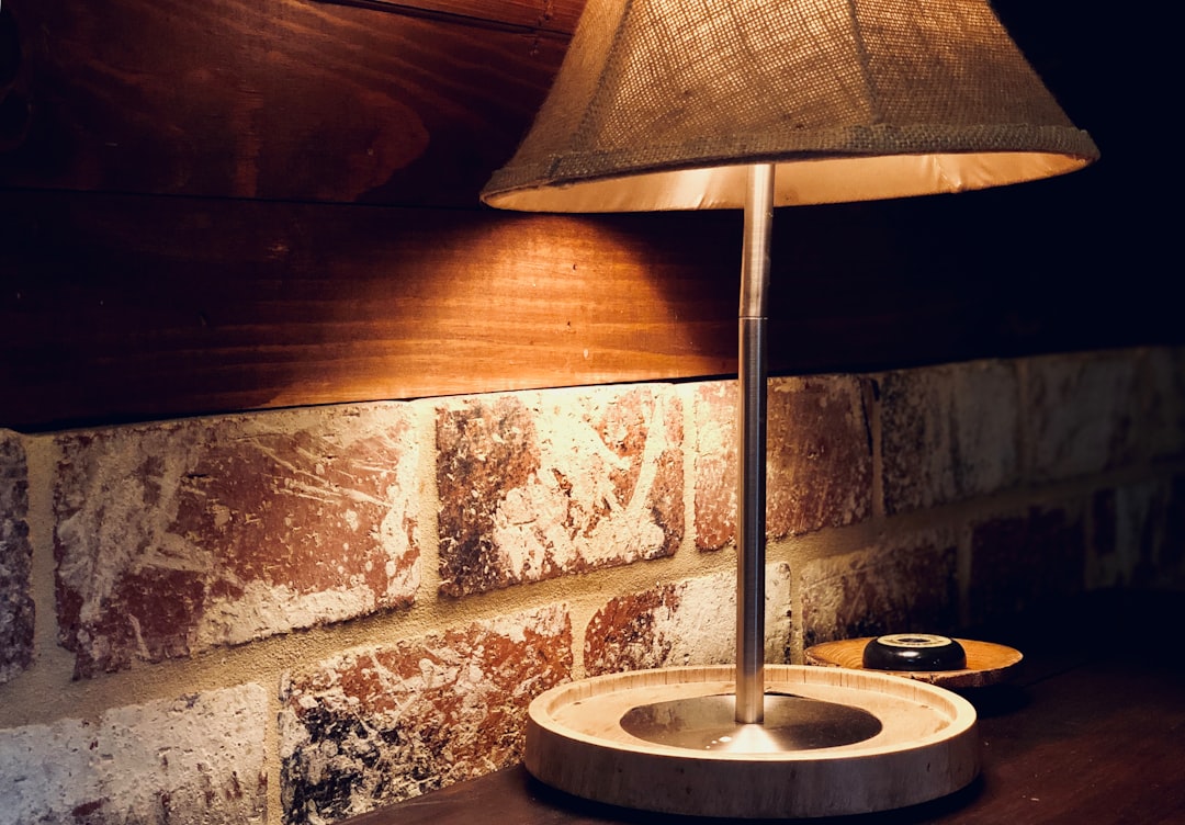 Photo cactus wood floor lamp